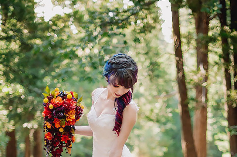 Dip Dye Wedding Dress Trend To Make Big Day More Colorful